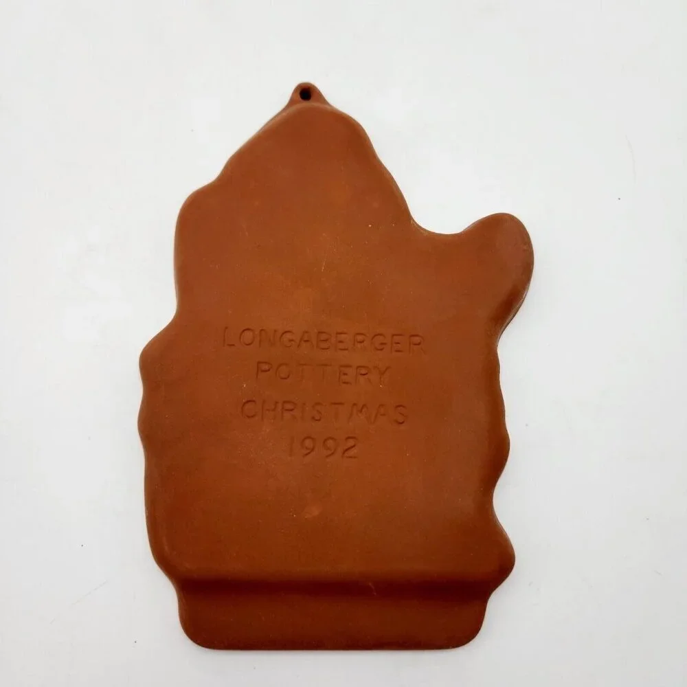 Longaberger Pottery Cookie Mold Santa Claus Christmas 1992 Baking Candy Recipes